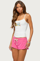 Beach Postcard Sequin Tank Top