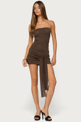 Natcha Strapless Mesh Corset Dress