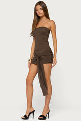 Natcha Strapless Mesh Corset Dress