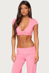 Laverne Wrap Crop Top