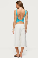 Rondah Twisted Backless Top