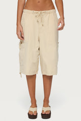 Azul Oversized Cargo Bermuda Shorts