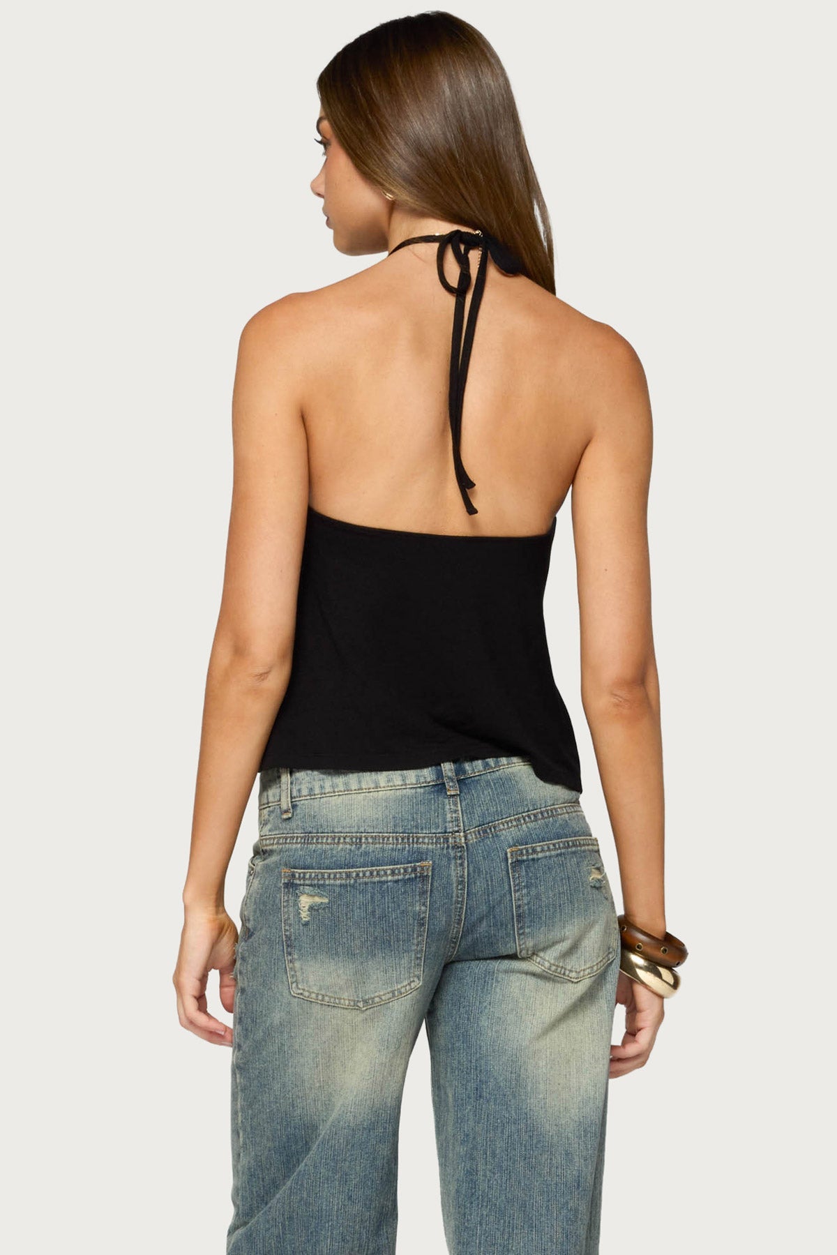Gale Wood Disc Halter Top