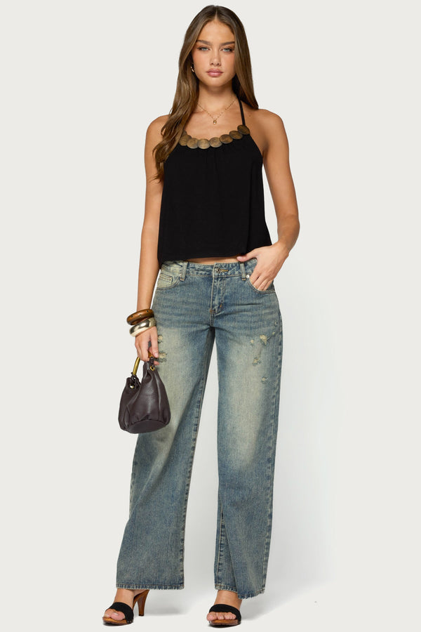 Gale Wood Disc Halter Top