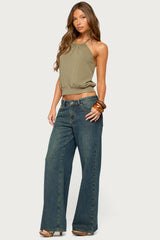 Bondi Cinched Waist Halter Top