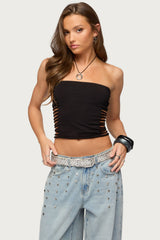 Kelcy Shredded Built In Bra Top