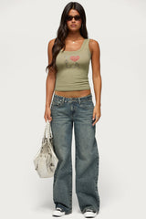 NYC Studded Low Rise Baggy Jeans