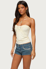 Ashlinn Crochet Strapless Top
