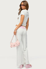 Edikted Wknd Sequin Foldover Trousers