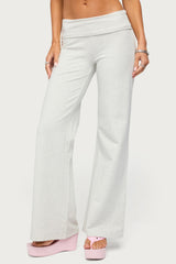 Edikted Wknd Sequin Foldover Trousers
