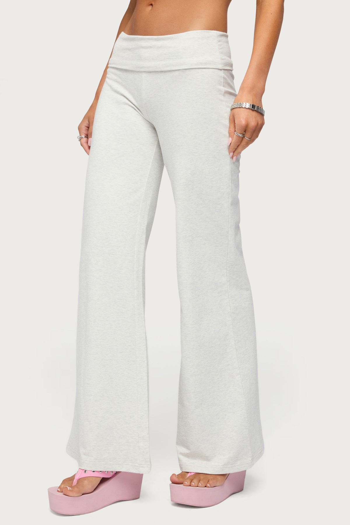 Edikted Wknd Sequin Foldover Trousers