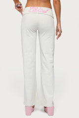 Edikted Wknd Sequin Foldover Trousers