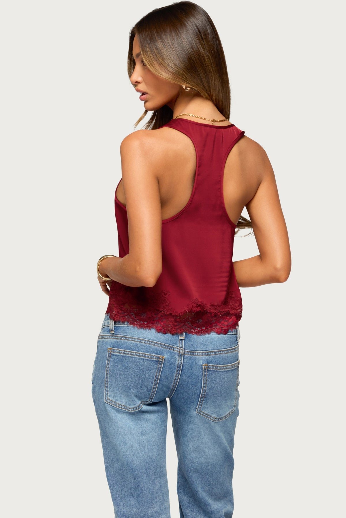 Onie Lacey Satin Effect Tank Top