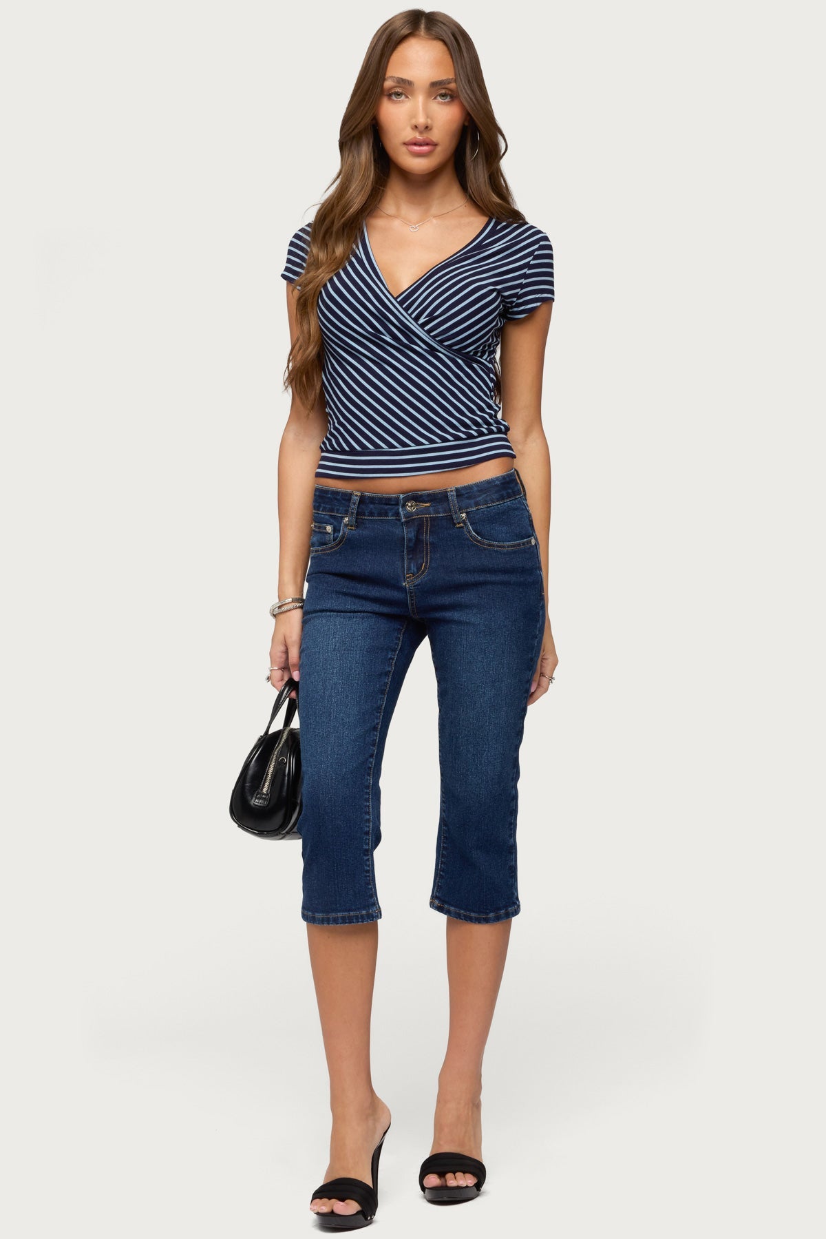 Naame Striped Wrap Top