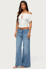 Hecate Off Shoulder Keyhole Top