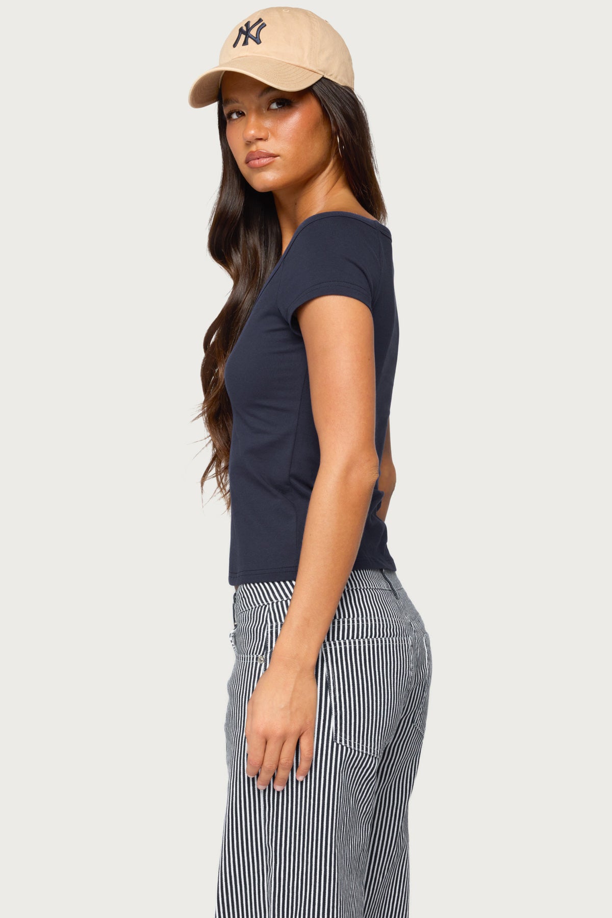 Calie Off Shoulder V Neck Top