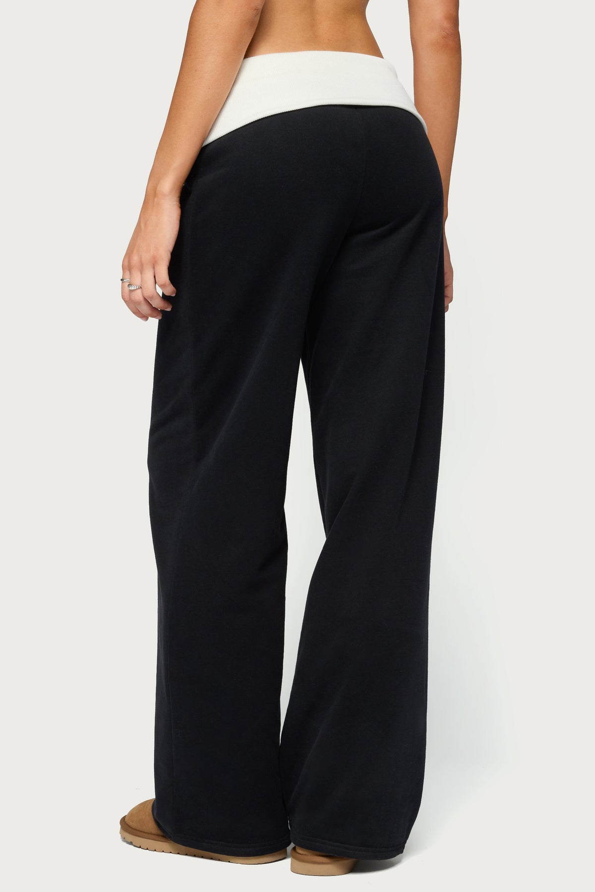 Idha Contrast Foldover Baggy Joggers