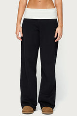 Idha Contrast Foldover Baggy Joggers