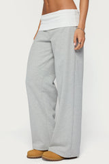 Idha Contrast Foldover Baggy Joggers