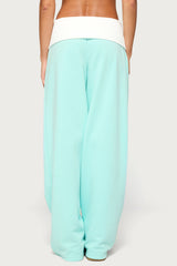 Idha Contrast Foldover Baggy Joggers