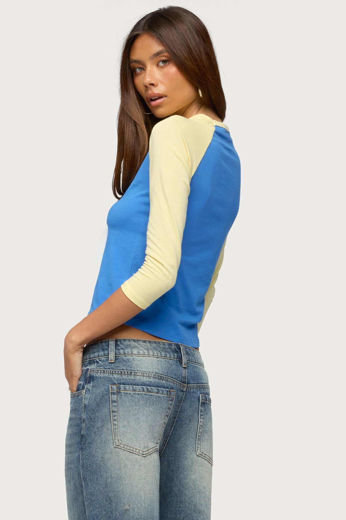 Emana Contrast Raglan Top