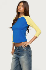 Emana Contrast Raglan Top