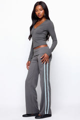 Ferne Long Sleeve V Neck Top