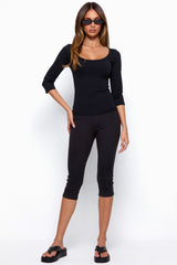 Desi Scoop Neck Quarter Sleeve Top