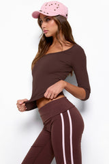 Desi Scoop Neck Quarter Sleeve Top