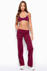 Anica Stripey Mid Rise Foldover Trousers
