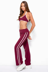 Anica Stripey Mid Rise Foldover Trousers