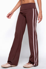 Anica Stripey Mid Rise Foldover Trousers