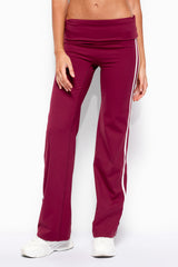 Anica Stripey Mid Rise Foldover Trousers