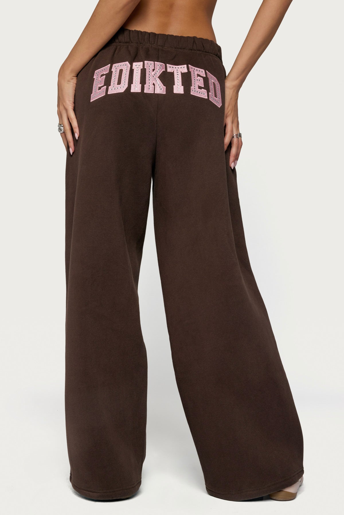 Edikted Glow Rhinestone Joggers
