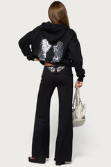 Angel Energy Sequin Foldover Trousers