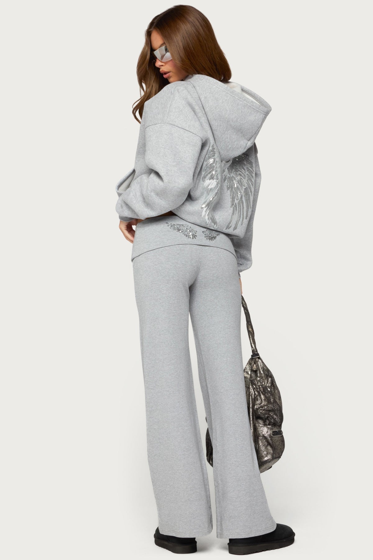 Angel Energy Sequin Foldover Trousers