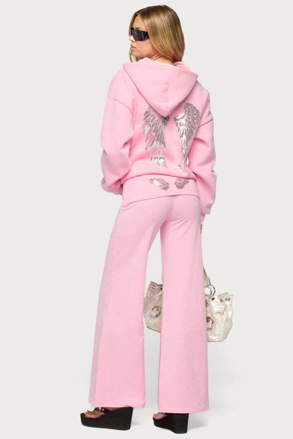 Angel Energy Sequin Foldover Trousers