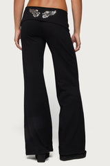 Angel Energy Sequin Foldover Trousers
