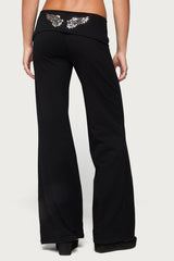 Angel Energy Sequin Foldover Trousers