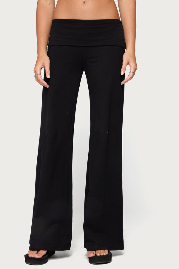 Angel Energy Sequin Foldover Trousers