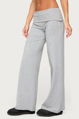 Angel Energy Sequin Foldover Trousers
