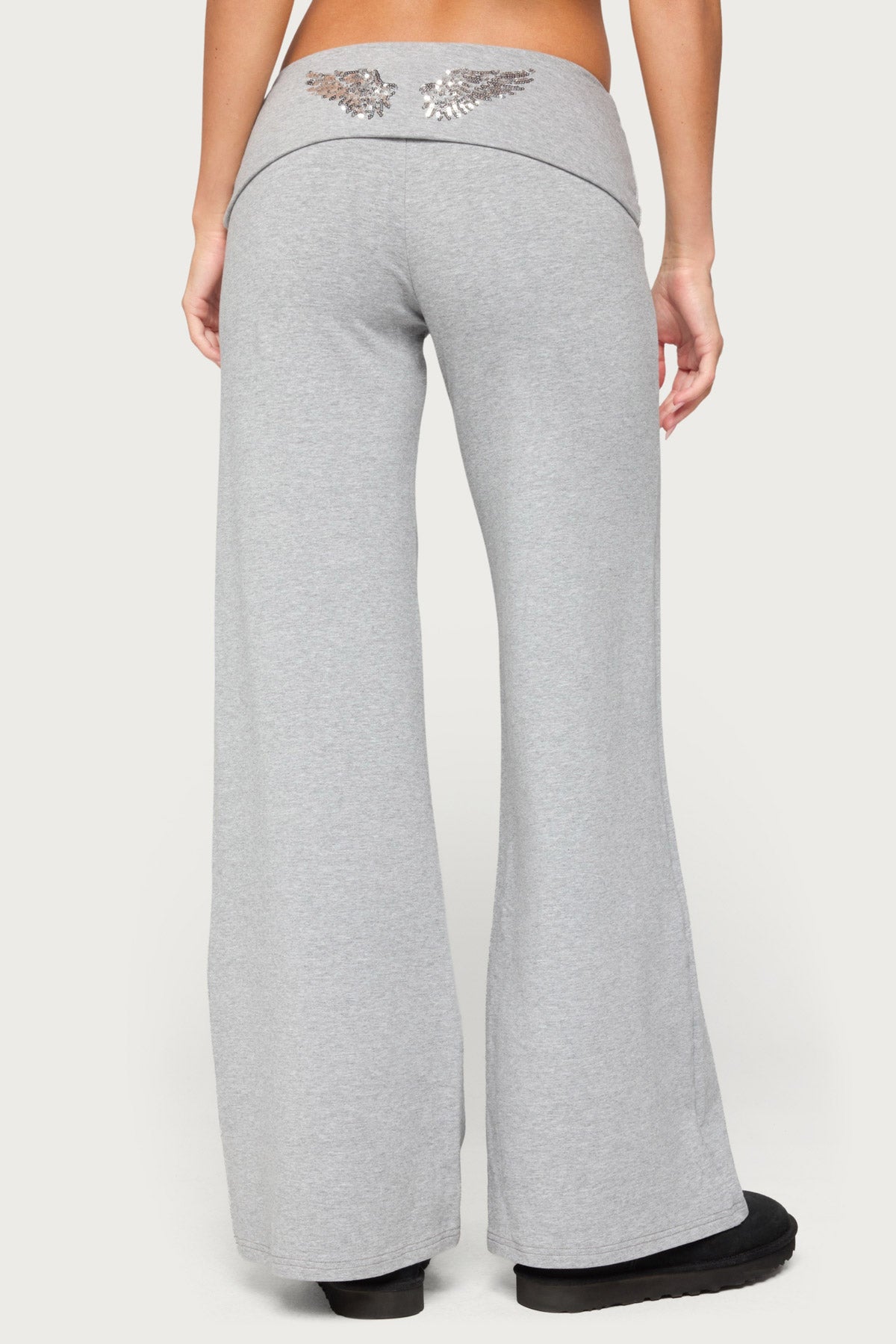Angel Energy Sequin Foldover Trousers