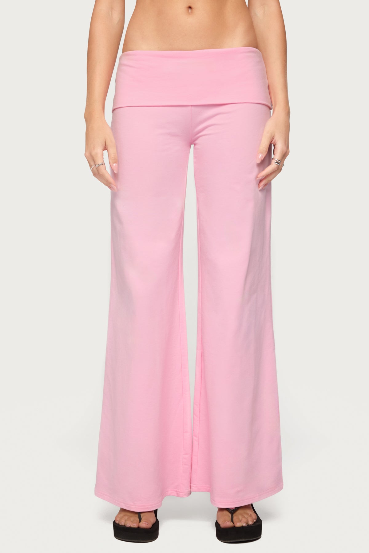 Angel Energy Sequin Foldover Trousers
