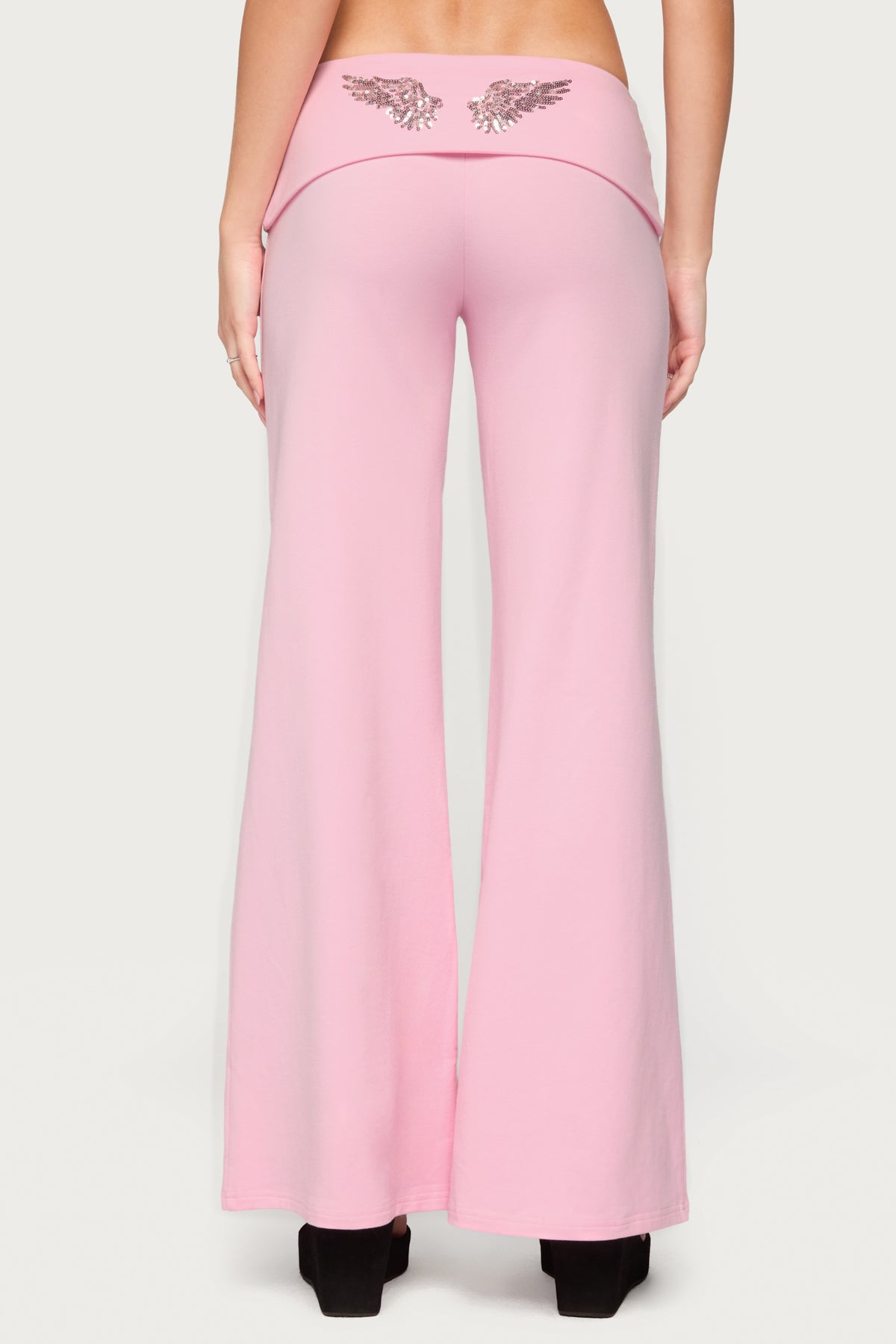 Angel Energy Sequin Foldover Trousers