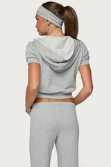 Rachel Short Sleeve Hooded Top