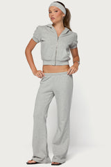 Rachel Short Sleeve Hooded Top