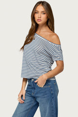 Chanelle Off Shoulder Striped Top