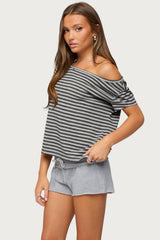 Chanelle Off Shoulder Striped Top