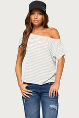 Chanelle Off Shoulder Striped Top