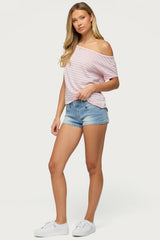 Chanelle Off Shoulder Striped Top